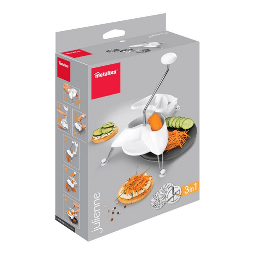 Ralador Metaltex Pernas Branco Aço inoxidável (Ø 24 cm)