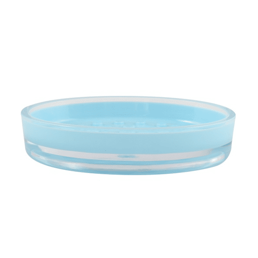 Sabonete MSV Taiti de acrílico em azul 13 x 9 x 3 cm