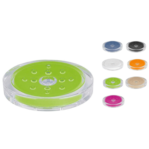 Coleção Spirella Sydney, bandeja de mesa de sabão 3,0 x 10,0 x 13,0 cm, acrílico, verde