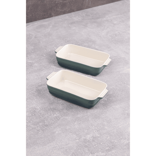 Recipiente de Cozinha Bergner Excalibur 2 Peças Verde Creme Grés Recipiente de Cozinha Bergner Excalibur 2 Peças Verde Creme Grés