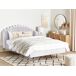 Beliani Cama Terciopelo AMBILLOU 197x214 Beliani Cama Terciopelo AMBILLOU 197x214 Beige