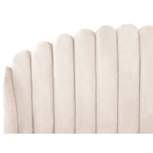Cama Veludo AMBILLOU 180 x 200 cm Creme claro