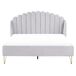 Beliani Cama Terciopelo AMBILLOU 177x214 Beliani Cama Terciopelo AMBILLOU 177x214 Gris Claro