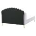 Beliani Cama Terciopelo AMBILLOU 177x214 Beliani Cama Terciopelo AMBILLOU 177x214 Gris Claro
