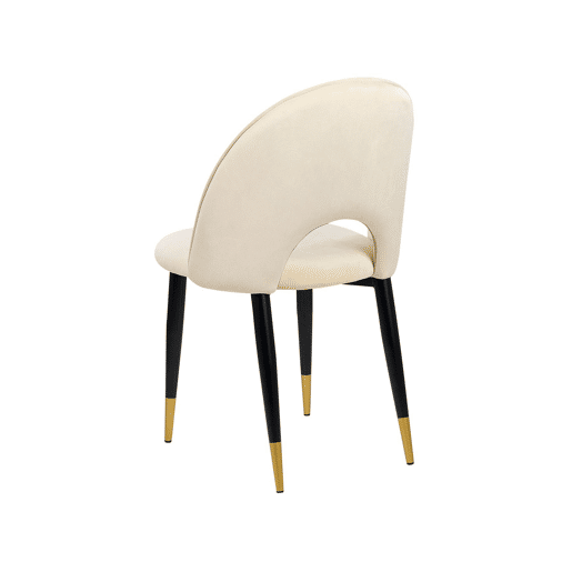 Conjunto de 2 cadeiras de jantar MAGALIA Veludo Creme