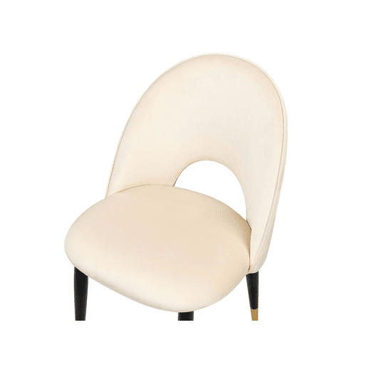 Conjunto de 2 cadeiras de jantar MAGALIA Veludo Creme
