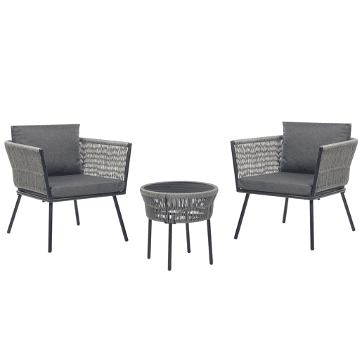 Conjunto de varanda com almofadas GARGANO Cinzento