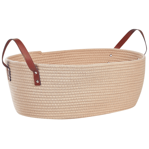 Conjunto de 2 cestos GISSAR Algodão Creme claro Conjunto de 2 cestos GISSAR Algodão Creme claro