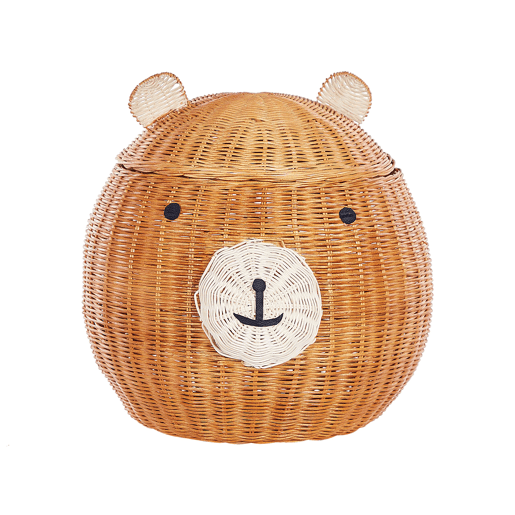 Cesto infantil Urso de peluche HIMBA Rattan Natural