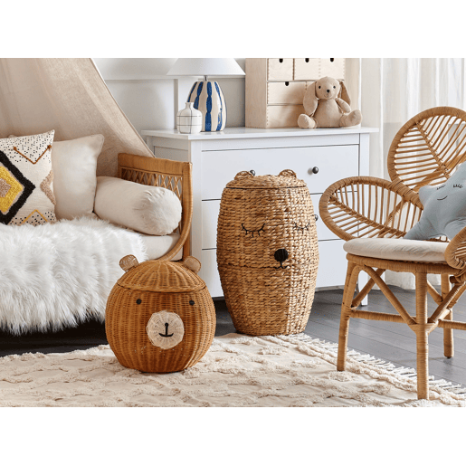 Cesto infantil Urso de peluche HIMBA Rattan Natural