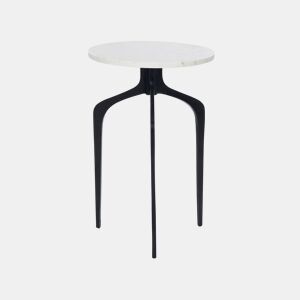 Mesa de apoio TIHOI Mármore PretoBranco