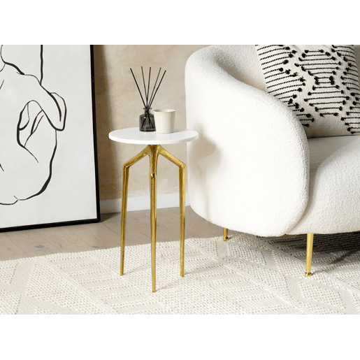 Mesa de apoio TILPA Mármore Branco