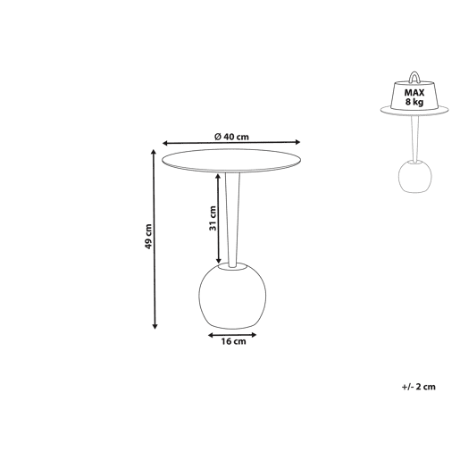 Mesa de apoio EUCLA Metal Branco