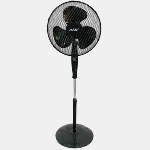 Avant Ventilador de chão | Ventilador Oscilante de 45W com 3 velocidades | Altura ajustável até 40cm | 16 polegadas | Base redonda | Edição preta.