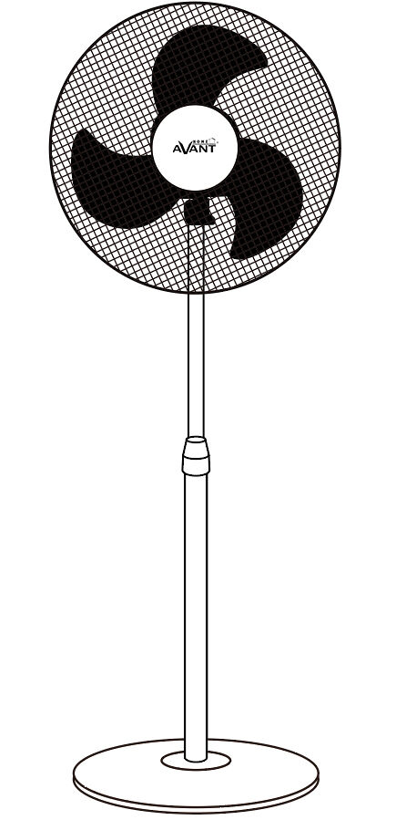 Ventilador de pie industrial de pie PACK 2 UNIDADES AV7747