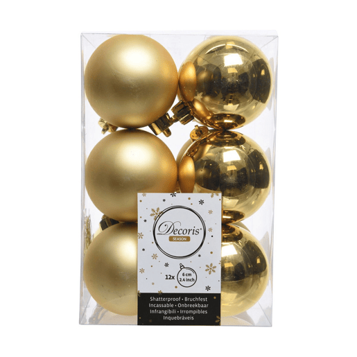 Bolas de Natal Decoris Ouro (Ø6 cm)