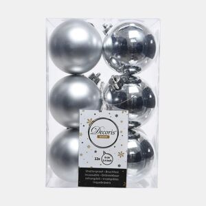 Bolas de Natal Decoris Prateado (Ø6 cm)