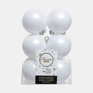 Bolas de Natal Decoris Branco (Ø6 cm)