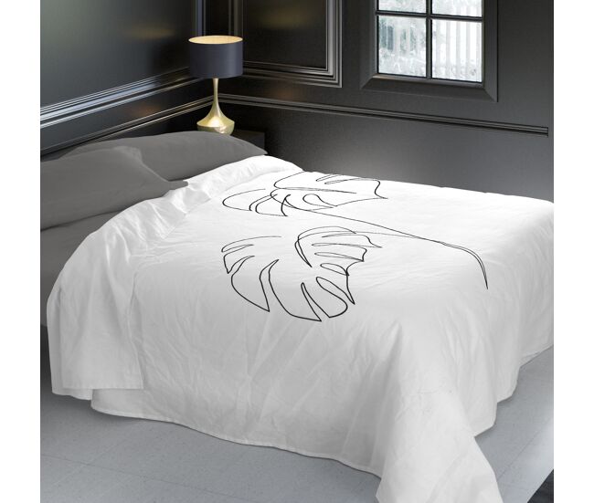 Juego de sábanas blanca cama 135