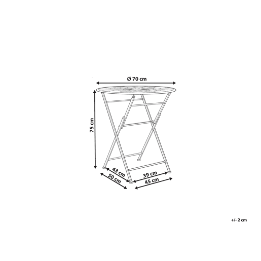 Mesa bistrô SCARIO 70 cm 70 cm Metal Vermelho