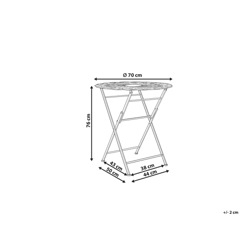 Mesa bistrô STIFFE 70 cm 70 cm Metal Branco