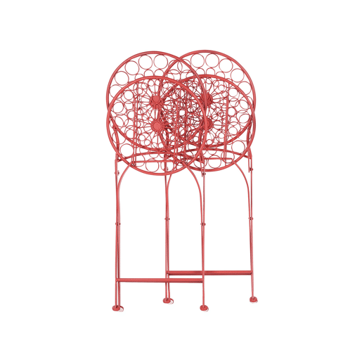 Conjunto de 2 cadeiras de jardim SCARIO Metal Vermelho