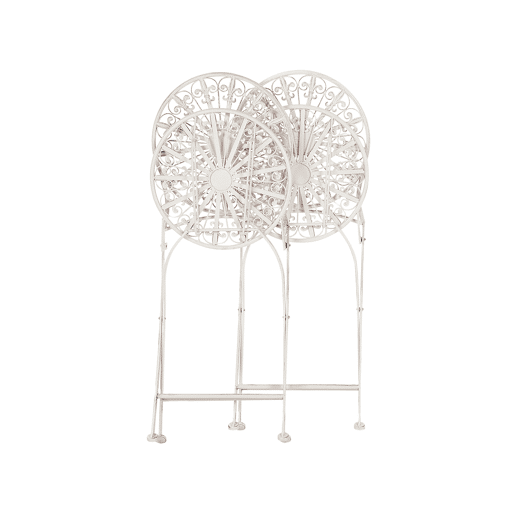 Conjunto de 2 cadeiras de jardim SCAFA Metal Branco