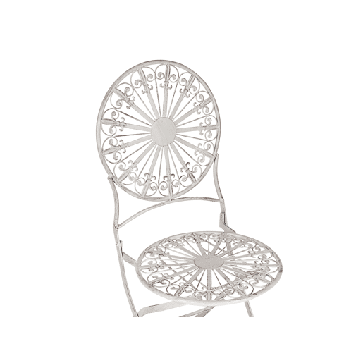 Conjunto de 2 cadeiras de jardim SCAFA Metal Branco