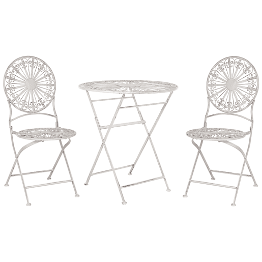 Conjunto de varanda Dobrável SCAFA Metal Branco