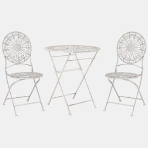Conjunto de varanda Dobrável SCAFA Metal Branco