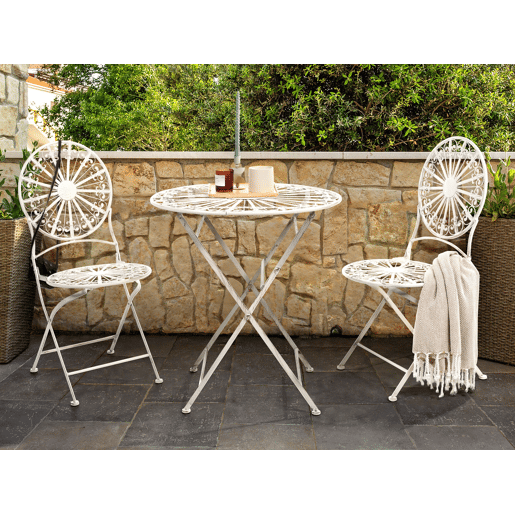 Conjunto de varanda Dobrável SCAFA Metal Branco