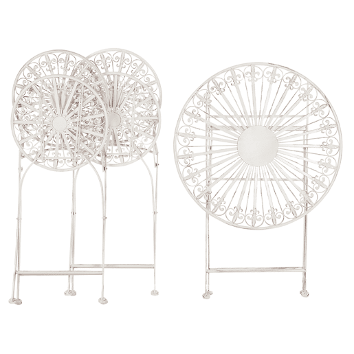 Conjunto de varanda Dobrável SCAFA Metal Branco