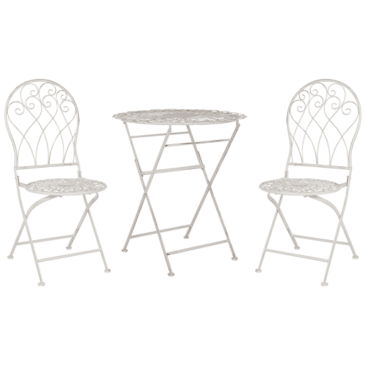 Conjunto de varanda Dobrável STIFFE Metal Branco
