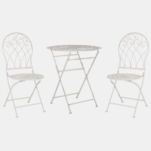 Conjunto de varanda Dobrável STIFFE Metal Branco