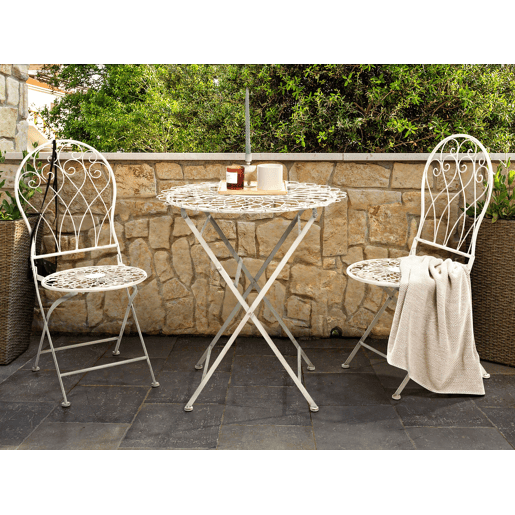 Conjunto de varanda Dobrável STIFFE Metal Branco