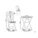 Beliani Conjunto de balcón STIFFE Beliani Conjunto de balcón STIFFE Blanco/ Beige