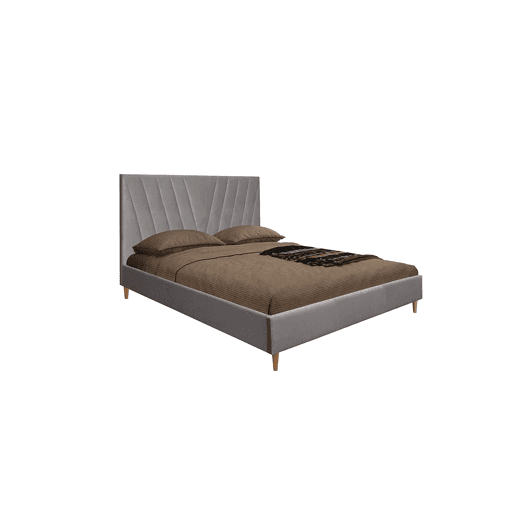 Cama de Casal Leafy (Cinza)(195 x 160 cm)