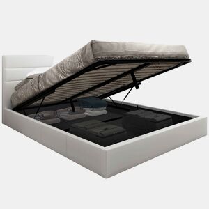 Cama de Casal Starlight, Estrado Elevatório (Branco)(190×140 cm)