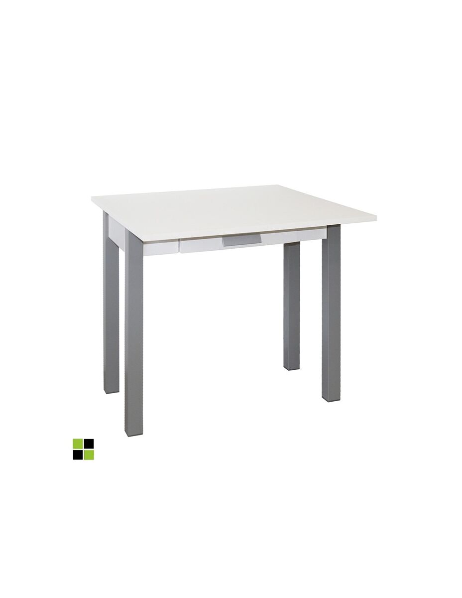 Mesa de cocina rectangular extensible - modelo hena - sobre mdf - patas madera roble