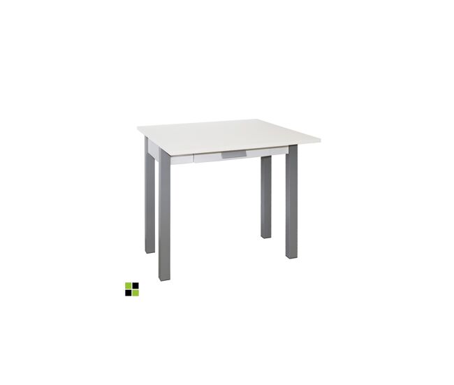 Mesa de cocina rectangular extensible - modelo hena - sobre mdf - patas madera roble
