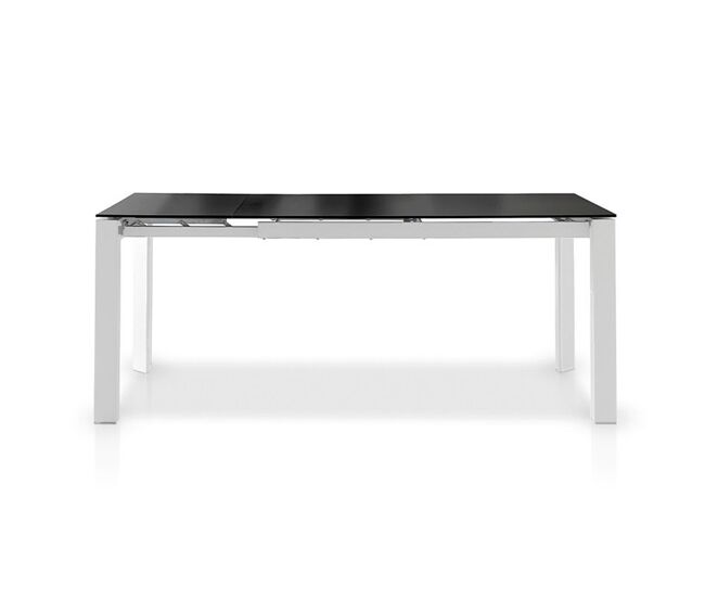 Mesa de Comedor Rectangular Extensible - Modelo MISTICA - Cristal - Estructura Metal BL MEDIDAS 140/190 X 90 X 76 CM