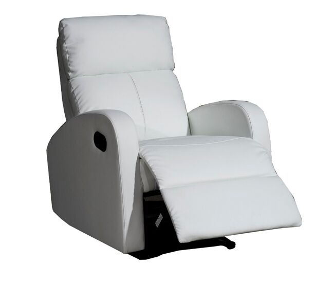 Sillón relax polipiel modelo tavira- blanco