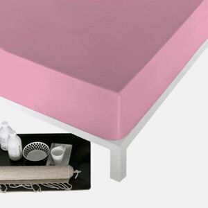 Lençol de baixo ajustável Naturals Cor de Rosa Cama de 180 (180 x 190 cm)