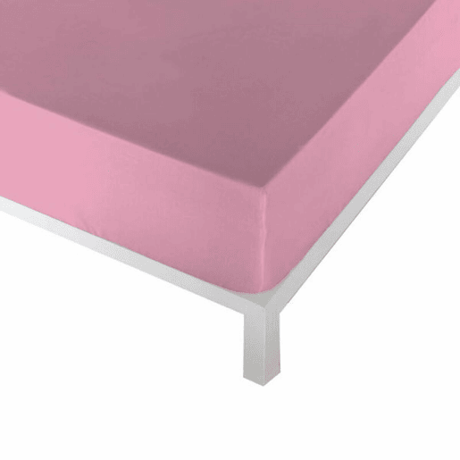 Lençol de baixo ajustável Naturals Cor de Rosa Cama de 105 (105 x 190 cm)
