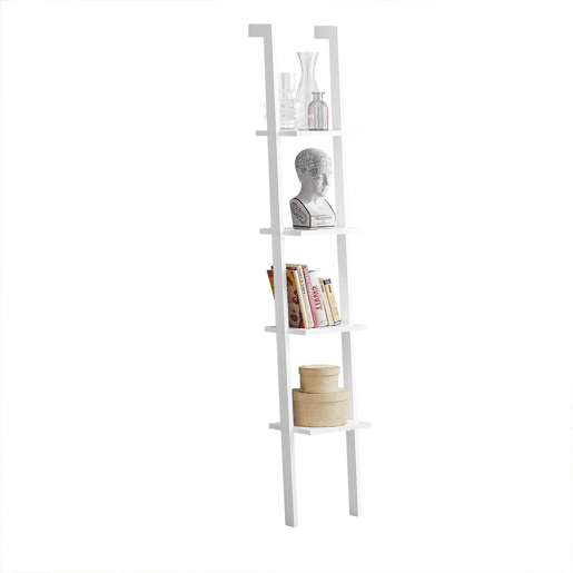 Estante de livros, estante de design, Prateleira de parede, 4 prateleiras FRG15-W SoBuy PT