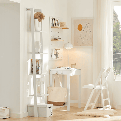 Estante de livros, estante de design, Prateleira de parede, 4 prateleiras FRG15-W SoBuy PT