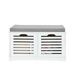 Banco de Almacenamiento con cojines y 2 Cubos FSR23-K-W SoBuy Banco de Almacenamiento con cojines y 2 Cubos FSR23-K-W SoBuy Blanco