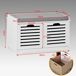 Banco de Almacenamiento con cojines y 2 Cubos FSR23-K-W SoBuy Banco de Almacenamiento con cojines y 2 Cubos FSR23-K-W SoBuy Blanco
