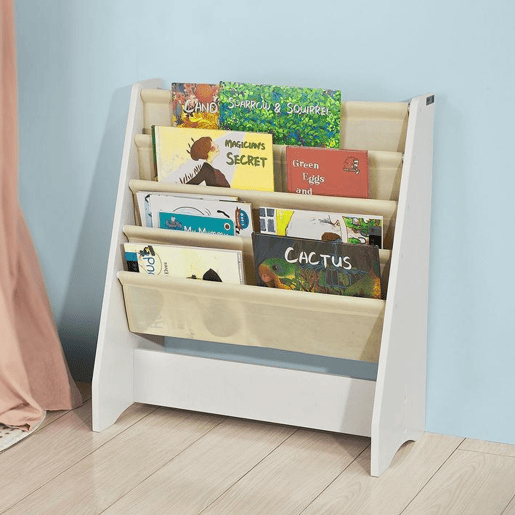 Estante para crianças com 4 prateleiras, estante padrão para crianças FRG225-W SoBuy PT