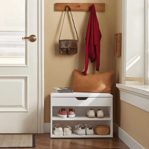 Sapateira Banqueta Banqueta Puff Box Bench Shoe Shelf ,Chifonier FSR25-W SoBuy
